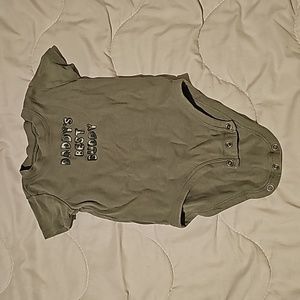 Child of mine onsie top 6-9 months green shirt